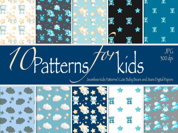 10 Cute Seamless Kids Patterns: A Versatile Resource for Creative Projects
