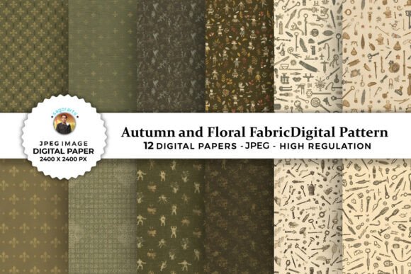 Autumn Floral Fabric Digital Patterns: Elevating Creative Projects with Seasonal Elegance