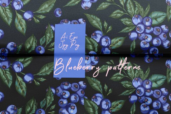 Blueberry Vector Patterns Set: A Versatile Resource for Creative Projects