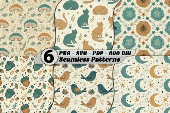 Cozy Folk-Art Seamless Patterns for Creative Projects