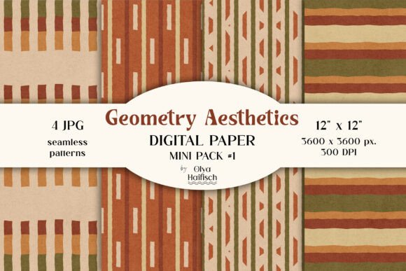 Cozy Geometric Autumn Seamless Patterns: A Versatile Design Resource for Seasonal Creativity
