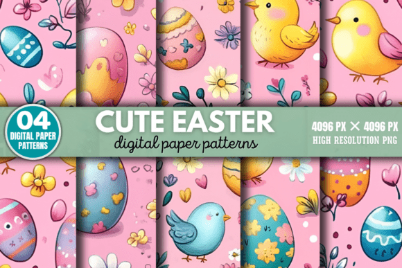 Cute Easter Patterns Digital Pattern 7: A Versatile Addition to Creative Workflows
