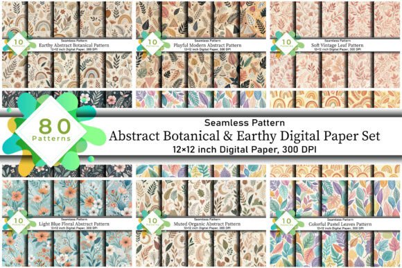 Exploring the Elegance of Abstract Botanical Earthy Patterns in Design