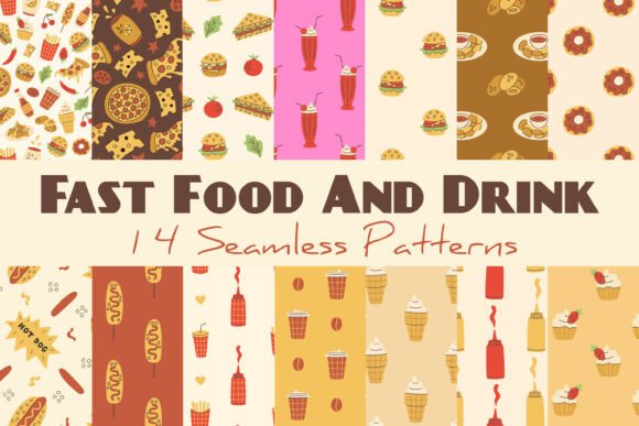 Fast Food and Drink Seamless Patterns: A Guide to Choosing the Right Design Elements
