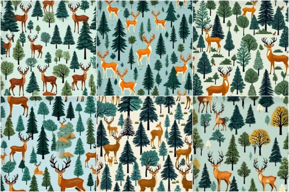 Forest Deer Patterns: A Blend of Nature and Cozy Design for Rustic Décor Enthusiasts
