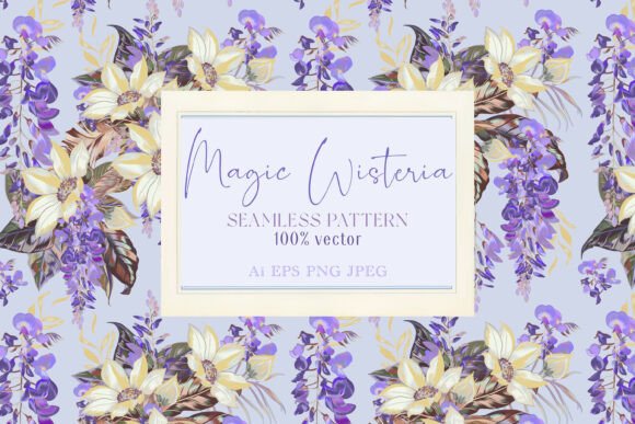 Magic Wisteria Vector Seamless Patterns: A Luxurious Design Tool for Creative Projects