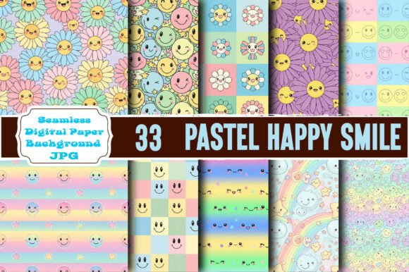 Pastel Happy Smile Patterns: A Radiant Way to Bring Joy to Everyday Creations