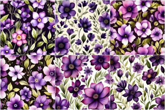 Purple Watercolor Flowers Patterns: A Guide to Tranquil Elegance in Design