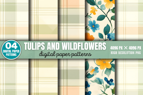 Spring Flowers and Leaves Patterns 3: A Mini Bundle for Creative Projects