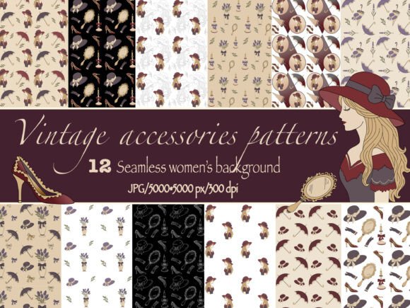 Vintage Accessories Seamless Patterns for Timeless Design