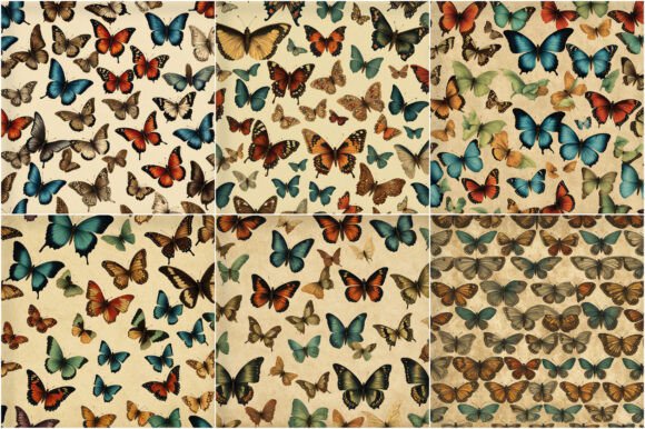 Vintage Butterfly Digital Patterns: Timeless Elegance for Modern Creations
