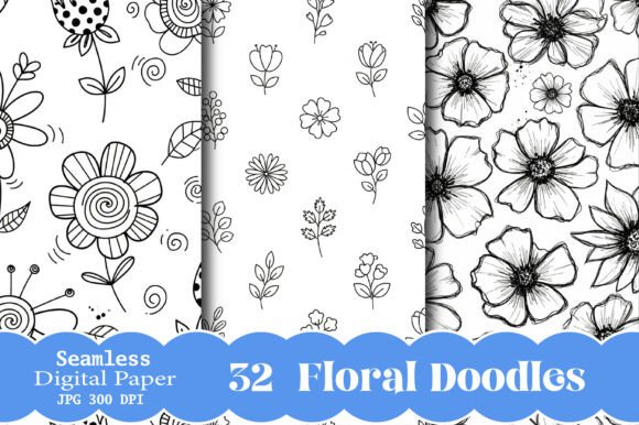 Welcome to the World of Seamless Floral Doodles Patterns