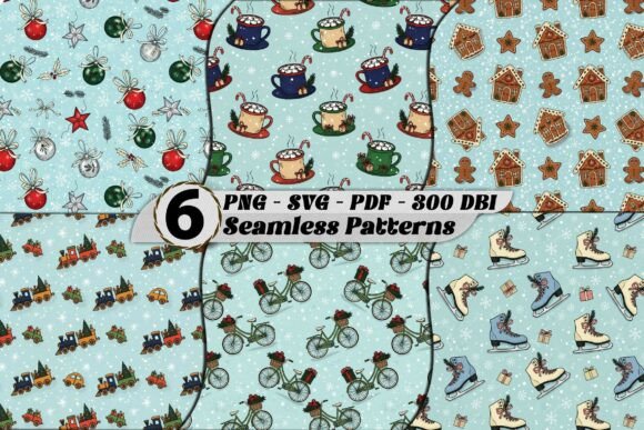 Whimsical Winter Patterns SVG Bundle