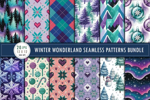 Winter Wonderland Seamless Patterns Bund: A Designer’s Dream for Festive Creations